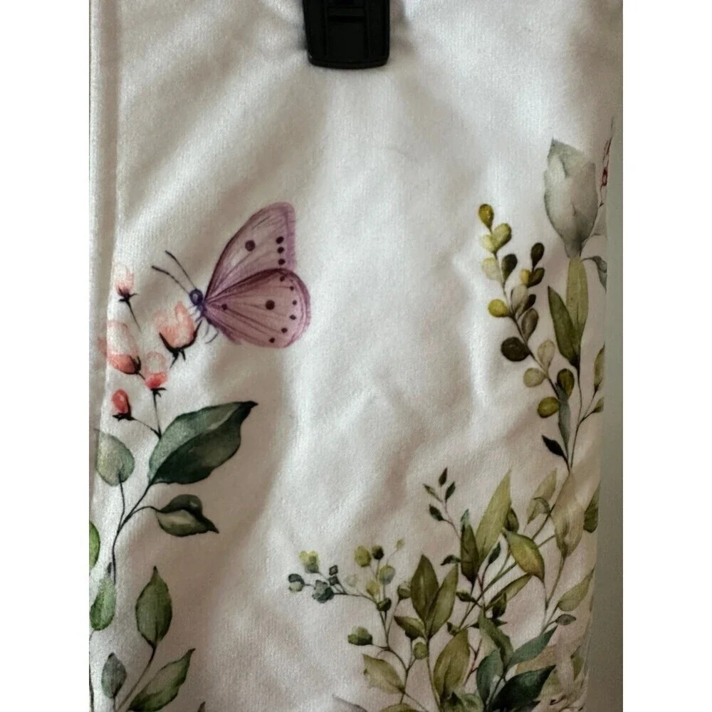Butterfly white floral kitchen towels